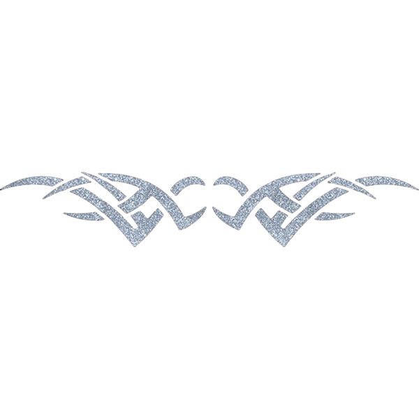 Sticker carrosserie tattoo argent tribal 2 Cadox