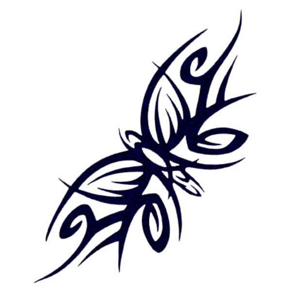 Autocollant voiture tatouage papillon noir magique Cadox