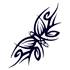 Autocollant voiture tatouage papillon noir magique Cadox