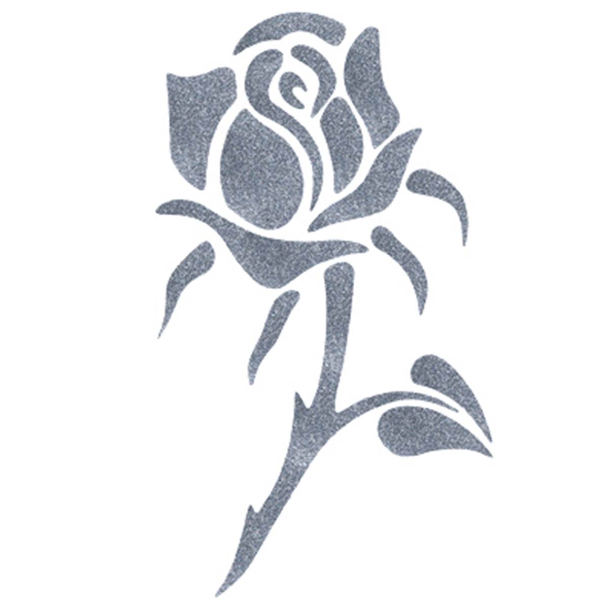 Autocollant Voiture Tatouage Rose Argent Cadox