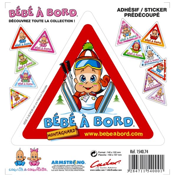 Adhésif Bébé à Bord Montagnard