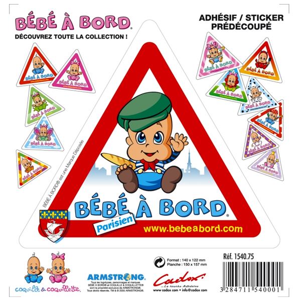 Adhésif Bébé à Bord Parisien