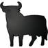 Adhésif Cadox emblème chromé Toro noir
