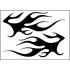 Sticker carrosserie flamings argent Cadox