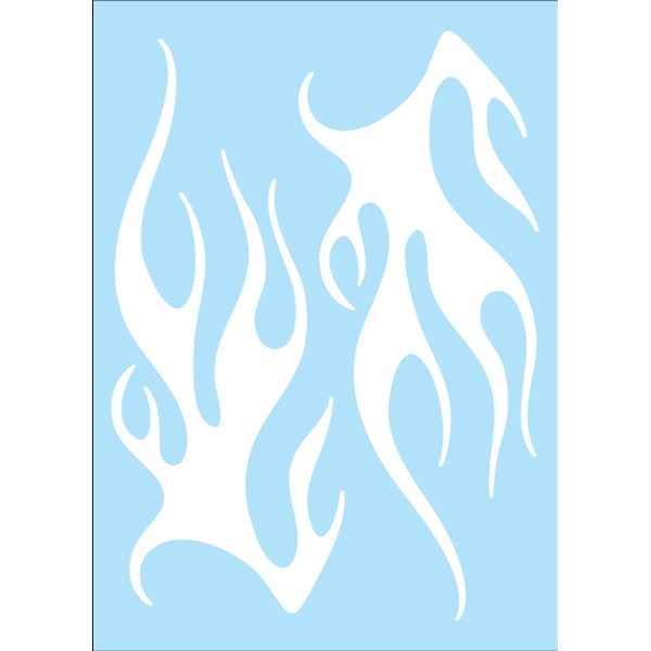 Sticker carrosserie flamings blanc Cadox