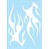 Sticker carrosserie flamings blanc Cadox