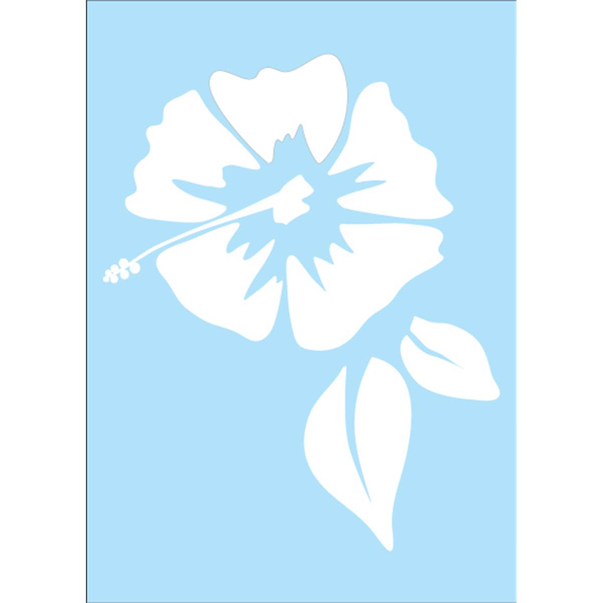 Sticker Carrosserie Hibiscus Blanc Cadox
