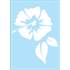 Sticker carrosserie hibiscus blanc Cadox