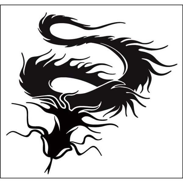 Adhésif transférable Dragon argent