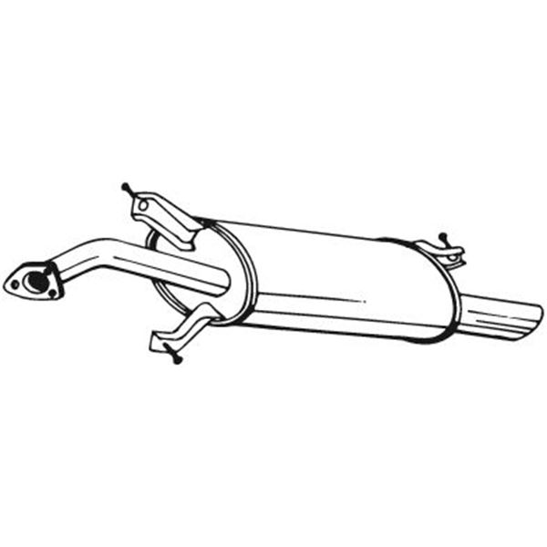 1 silencieux d'échappement arrière Bosal 235161