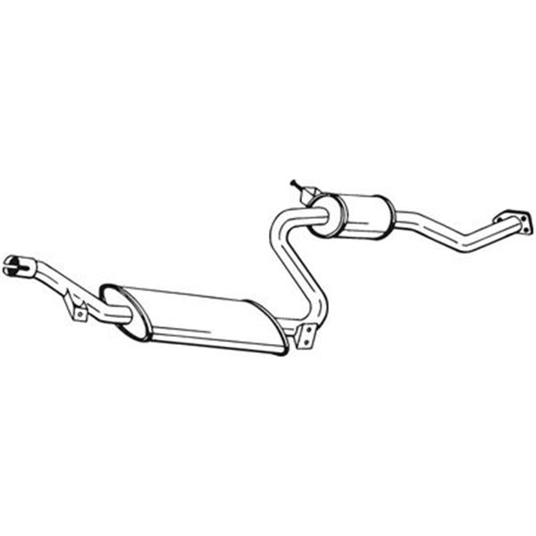 1 silencieux d'échappement intermédiaire Bosal 284155