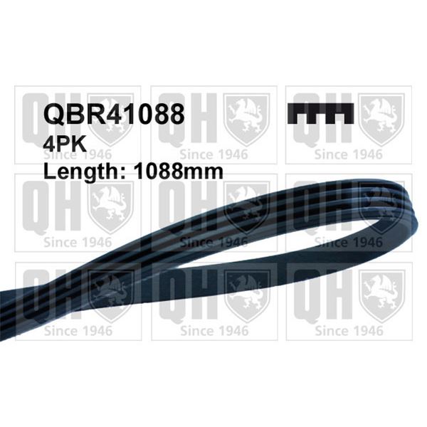 1 courroie d'entrainement Quinton Hazell QBR41088