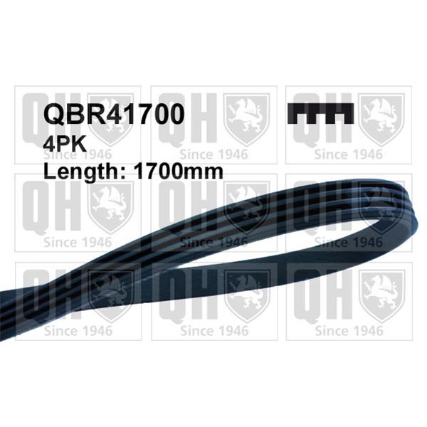 1 courroie d'entrainement Quinton Hazell QBR41700