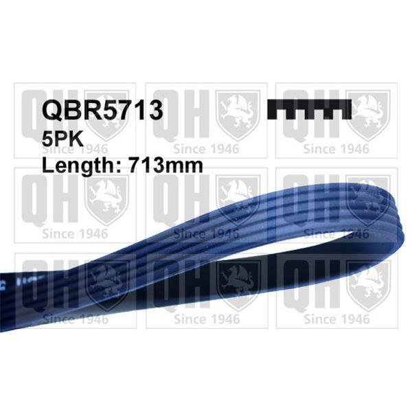 1 courroie d'entrainement Quinton Hazell QBR5713