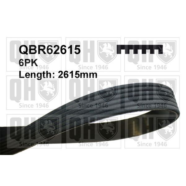 1 courroie d'entrainement Quinton Hazell QBR62615