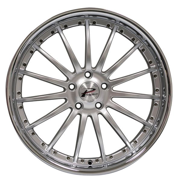 Jante aluminium Parotech 20 pouces Hyper Silver Bord Inox