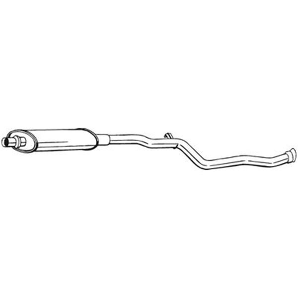 1 silencieux d'échappement intermédiaire Bosal 281293