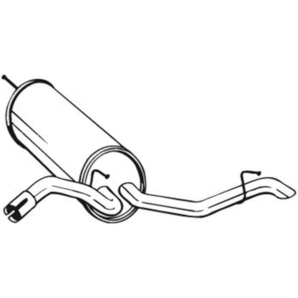 1 silencieux d'échappement arrière Bosal 105223