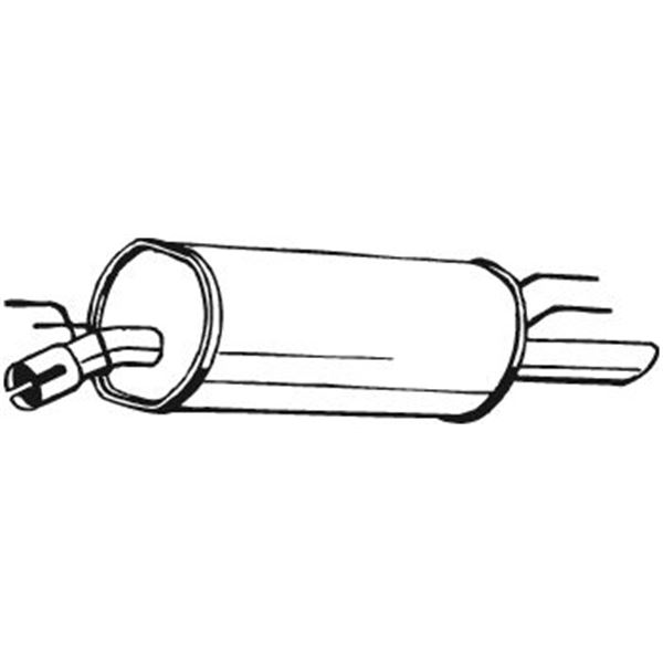 1 silencieux d'échappement arrière Bosal 185097