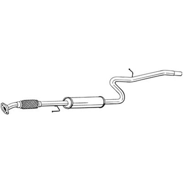 1 silencieux d'échappement intermédiaire Bosal 287419