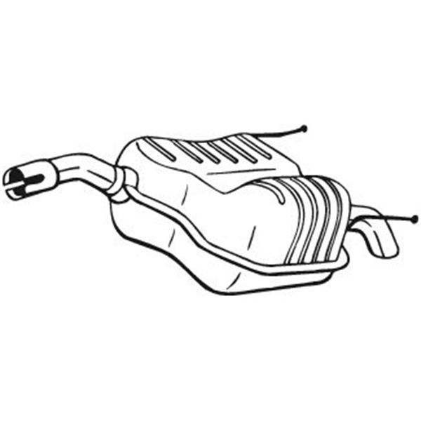 1 silencieux d'échappement arrière Bosal 185085