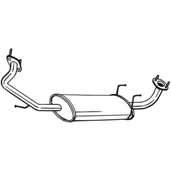 1 silencieux d'échappement intermédiaire Bosal 281357