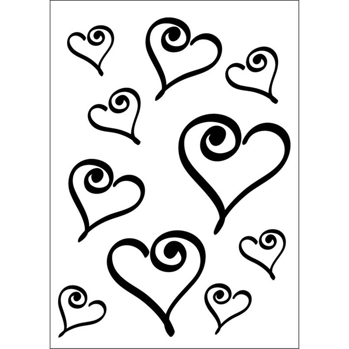 Décor Transférable Coeurs Orange