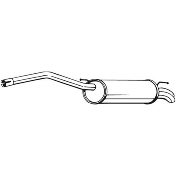 1 silencieux d'échappement arrière Bosal 233089