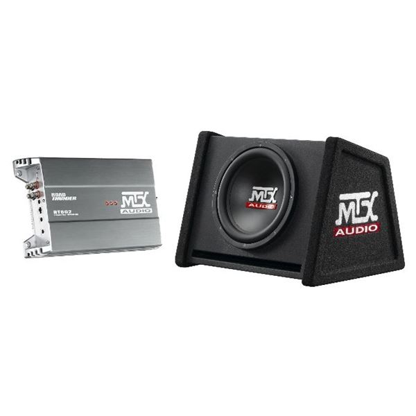 MTX RTP2000 Pack Bass ampli RT602 + caisson Ø30cm reflex RT12AV Feu