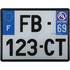 Plaque immatriculation moto alu 170 x 130 mm département 01