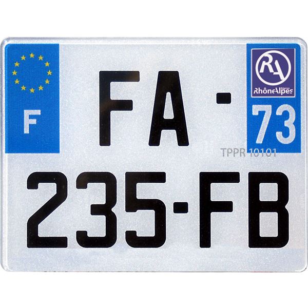 Plaque immatriculation moto plastique 170 x 130 mm département 25