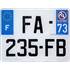 Plaque immatriculation moto plastique 170 x 130 mm département 25