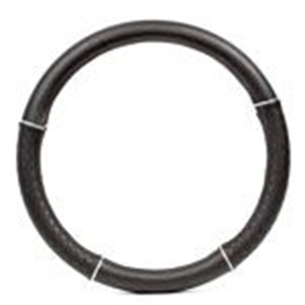 Couvre volant noir insert chrome