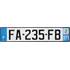 Plaque immatriculation alu basic 520 x 110 mm département 38