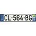 Plaque immatriculation alu basic 520 x 110 mm département 10
