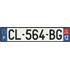 Plaque immatriculation alu basic 520 x 110 mm département 12