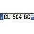 Plaque immatriculation alu basic 520 x 110 mm département 15