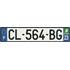 Plaque immatriculation alu basic 520 x 110 mm département 23