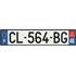 Plaque immatriculation alu basic 520 x 110 mm département 46