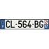 Plaque immatriculation alu basic 520 x 110 mm département 67