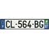 Plaque immatriculation alu basic 520 x 110 mm département 87