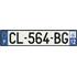 Plaque immatriculation alu basic 520 x 110 mm département 972