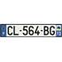 Plaque immatriculation alu basic 520 x 110 mm département 973