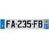 Plaque immatriculation alu confort 520 x 110 mm département 47