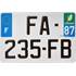 Plaque immatriculation alu confort 300 x 200 mm département 972