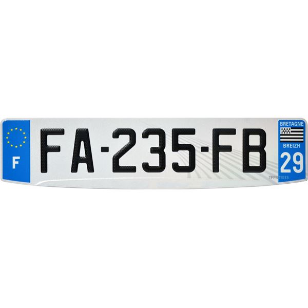 Plaque immatriculation alu Premium 520 x 120 mm département 70