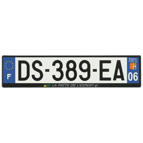 Plaque immatriculation alu basic 520 x 120 mm département 06