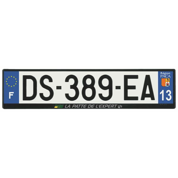 Plaque immatriculation alu basic 520 x 120 mm département 13