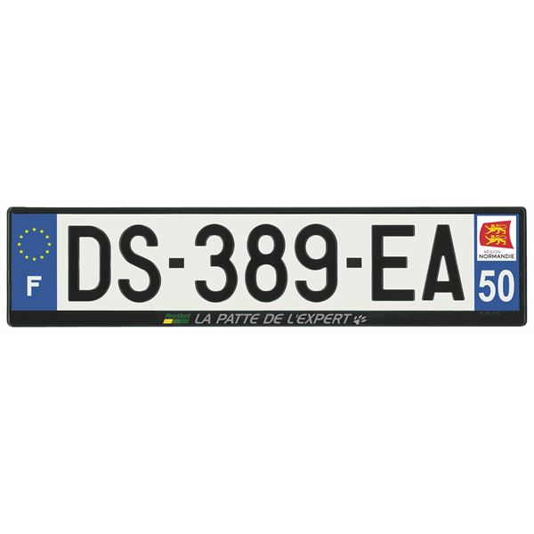 Plaque immatriculation alu basic 520 x 120 mm département 50