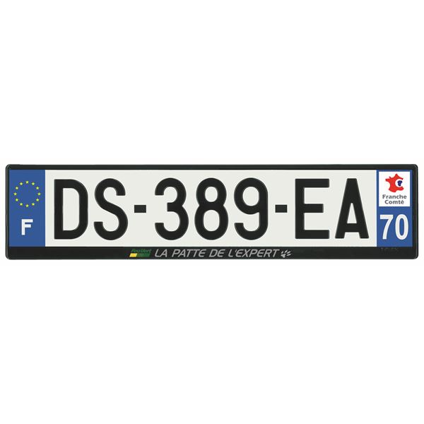 Plaque immatriculation alu basic 520 x 120 mm département 70